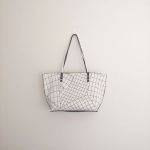 CK Calvin Klein Black and White Tote Bag